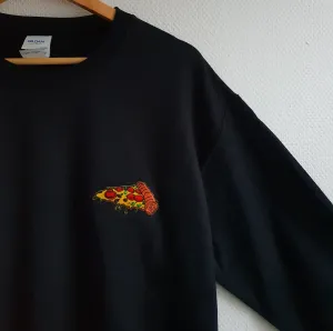 Cozy Pizza Patch Sweater