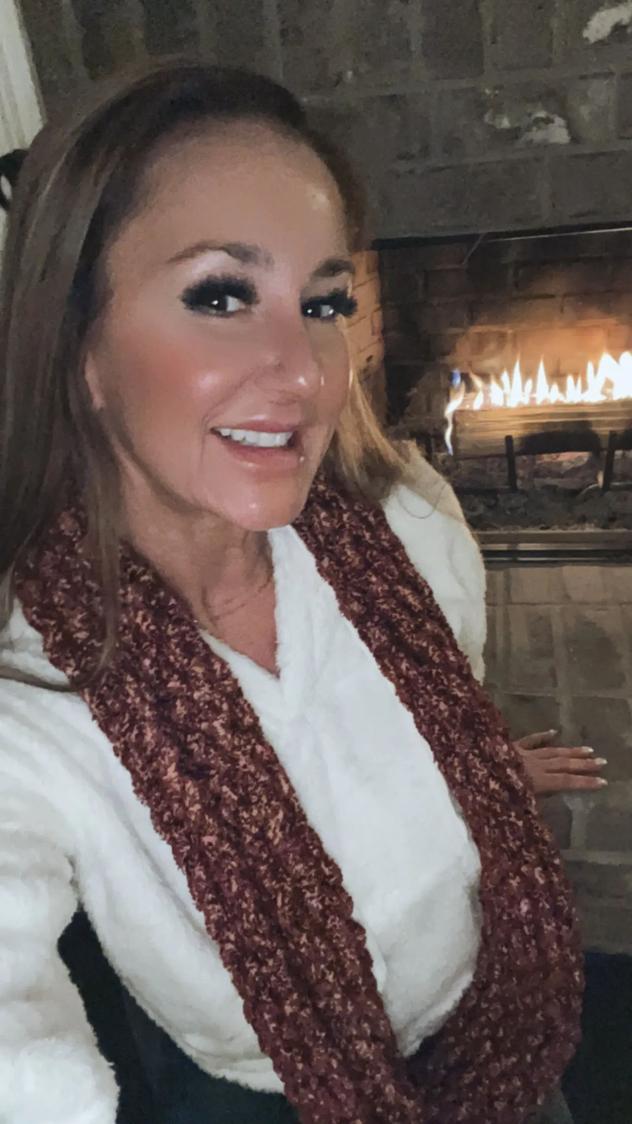 Crimson Cozy Scarf