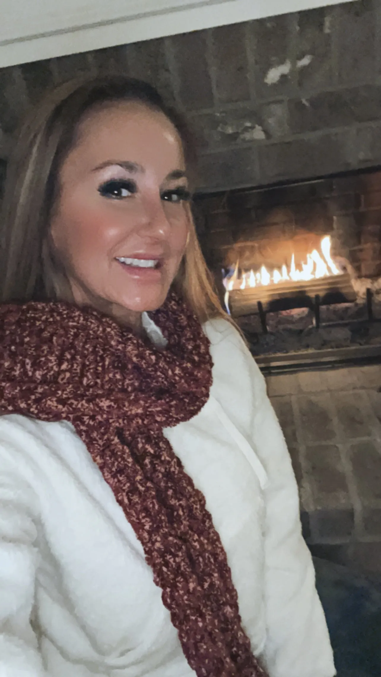 Crimson Cozy Scarf
