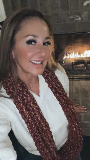 Crimson Cozy Scarf