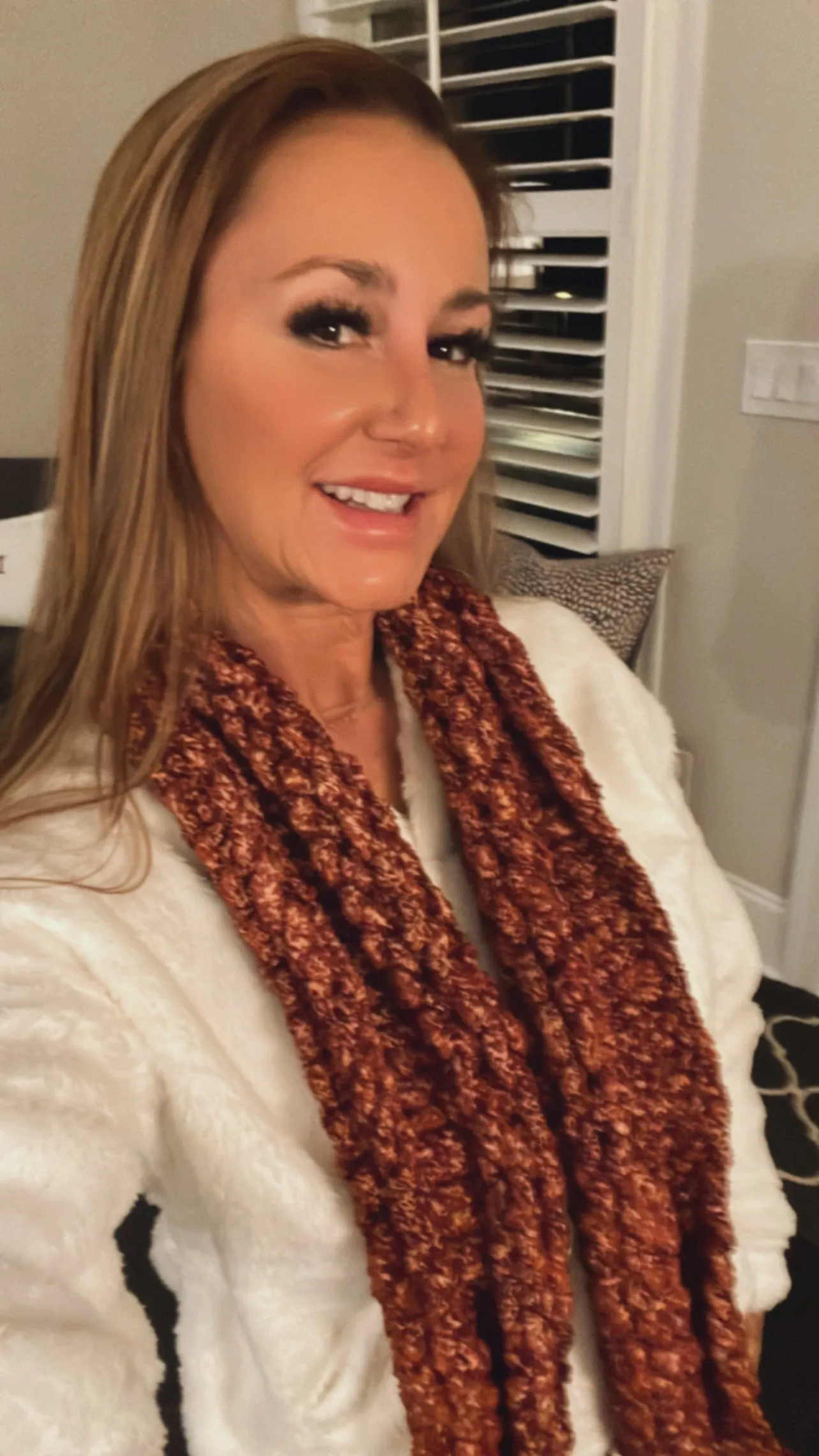 Crimson Cozy Scarf