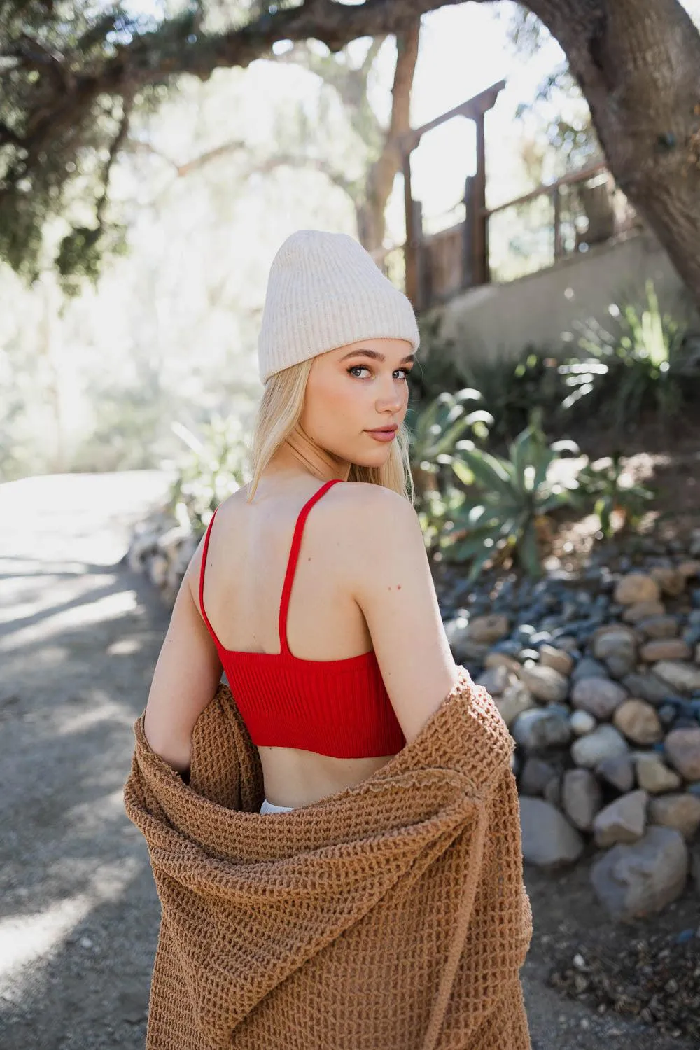 Cuddly Rib Knit Lounge Brami