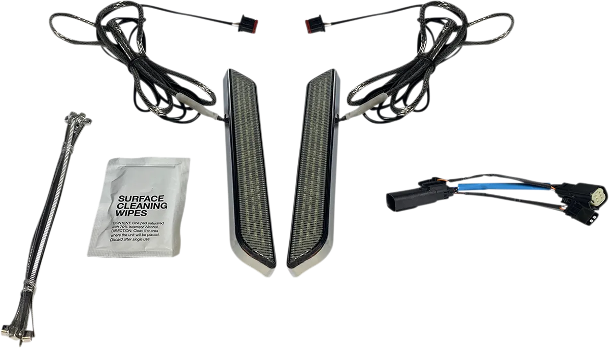 Custom Dynamics LED Front Fork Lightz™ Smoke/ Chrome