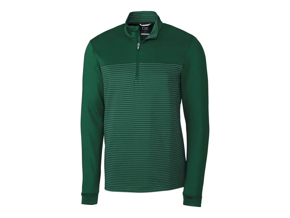 Cutter & Buck Men's Traverse Stripe Stretch Quarter Zip Pullover