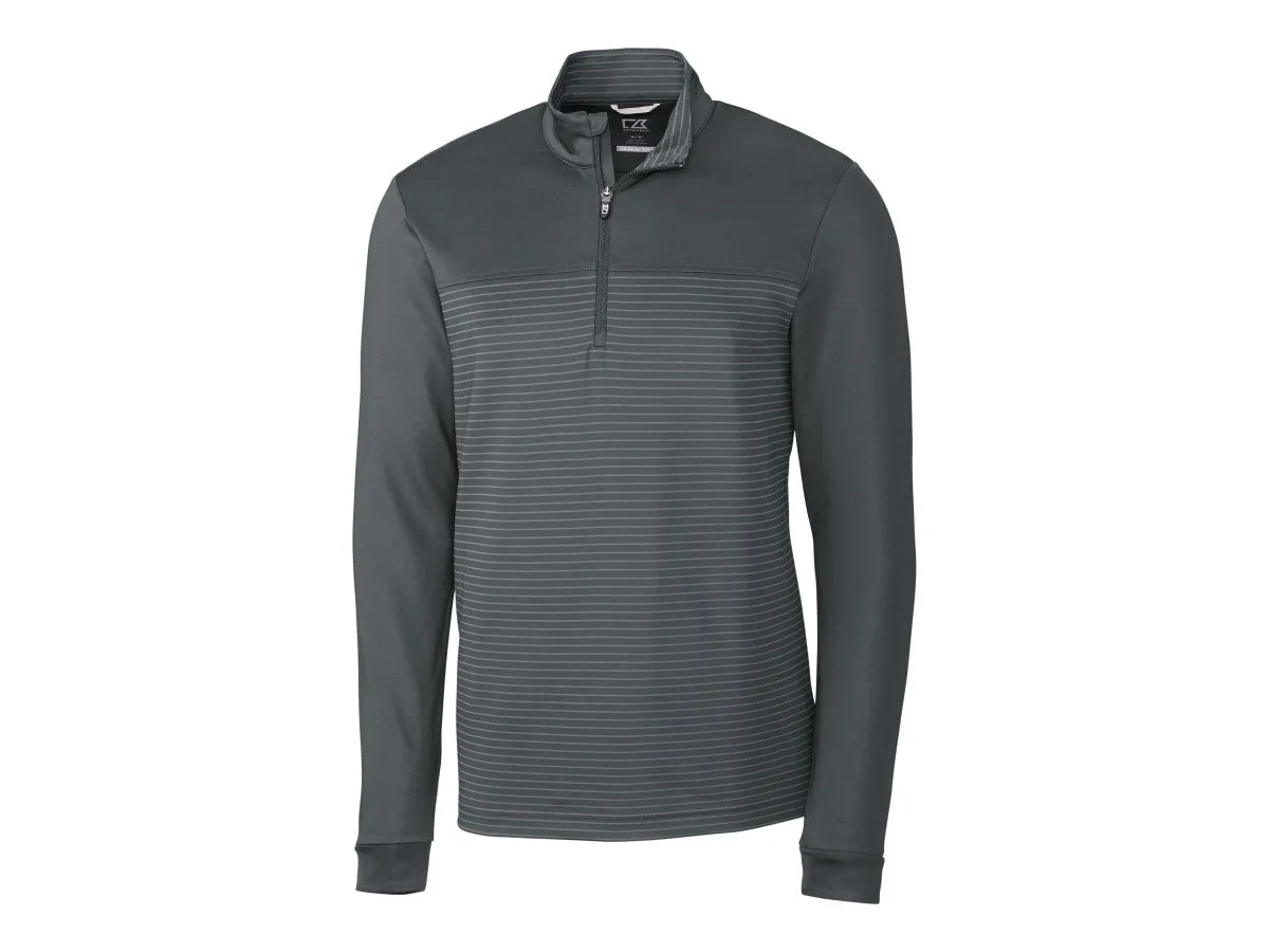 Cutter & Buck Men's Traverse Stripe Stretch Quarter Zip Pullover