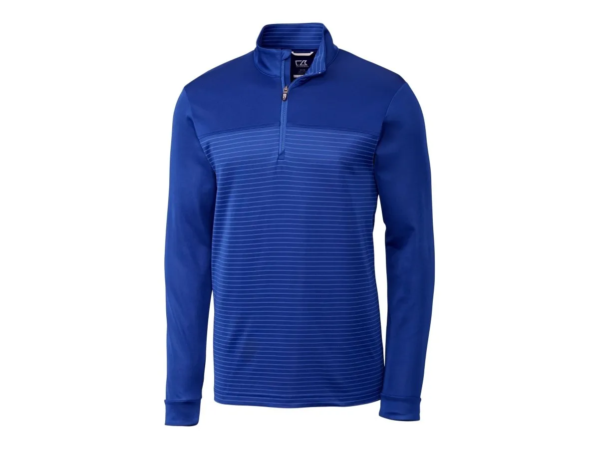 Cutter & Buck Men's Traverse Stripe Stretch Quarter Zip Pullover