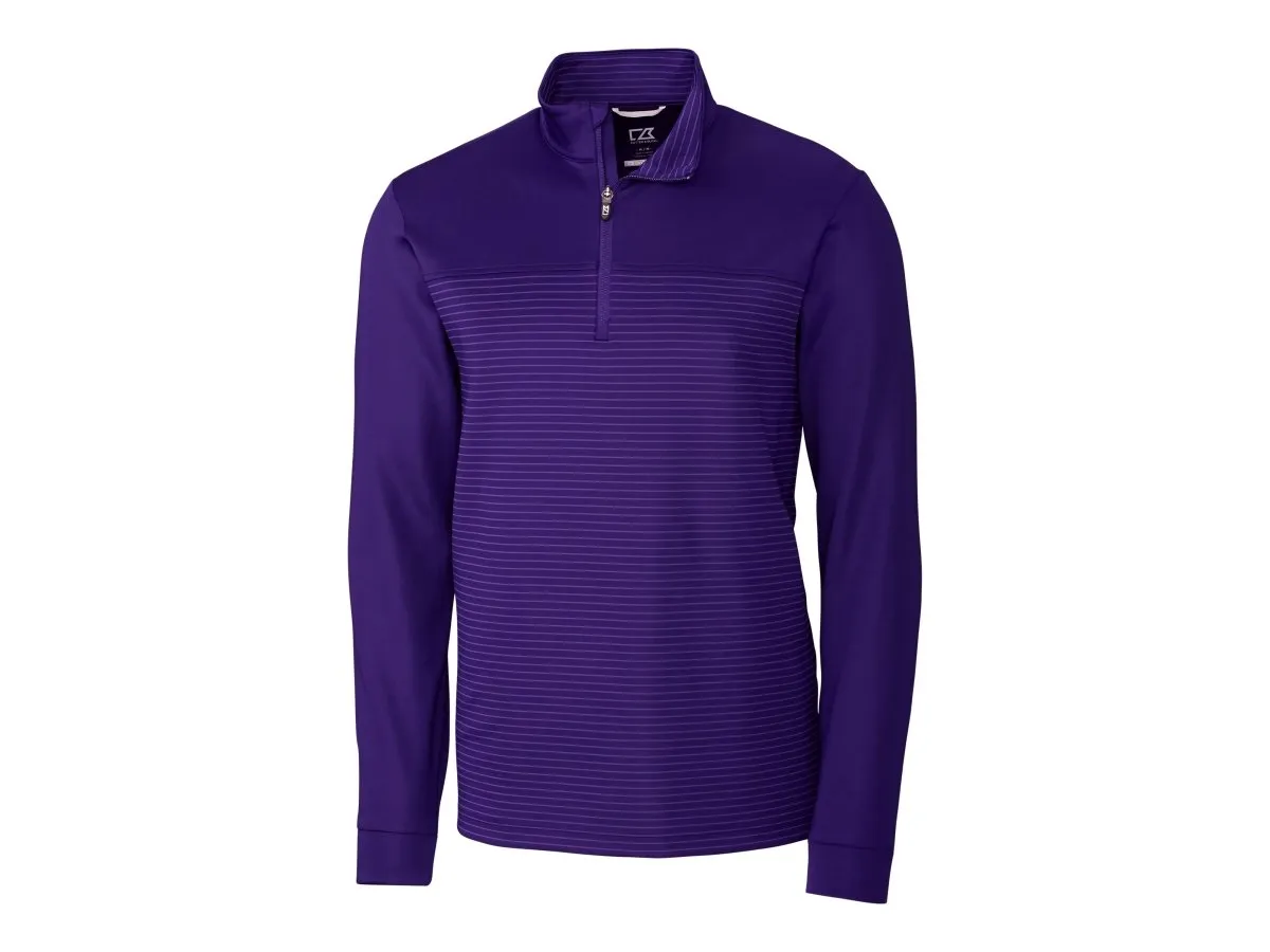 Cutter & Buck Men's Traverse Stripe Stretch Quarter Zip Pullover
