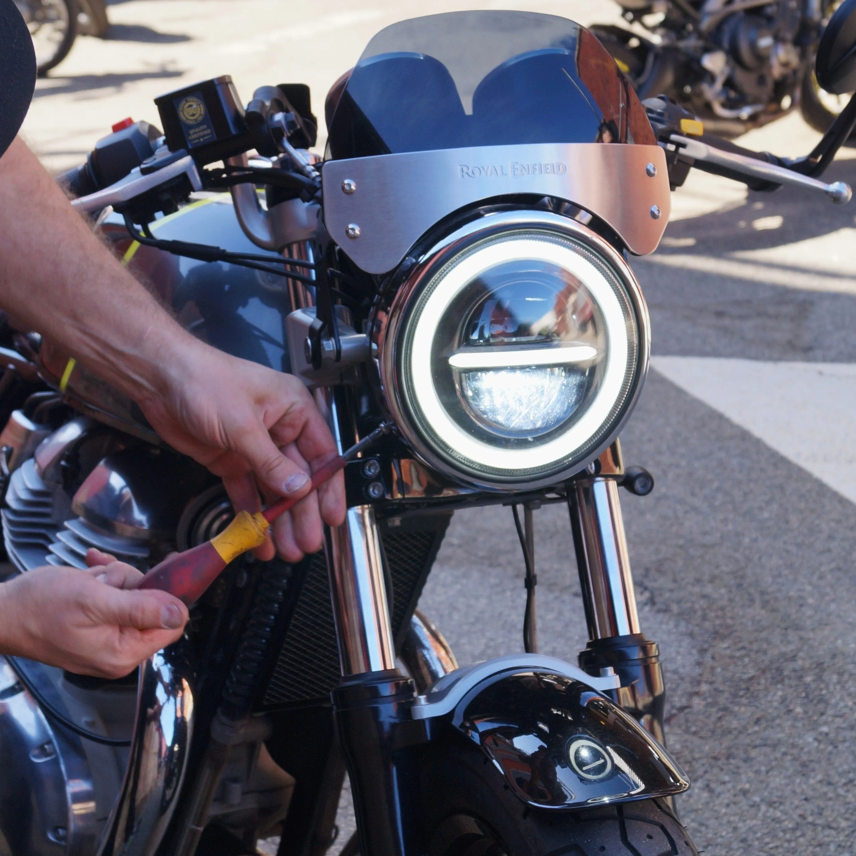 DAYMAKER LED headlight INSERT ENFIELD 650 TWIN
