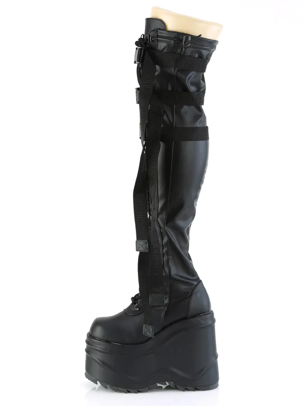 DEMONIA WAVE-315 - BLACK VEGAN LEATHER ✰ PRE ORDER ✰