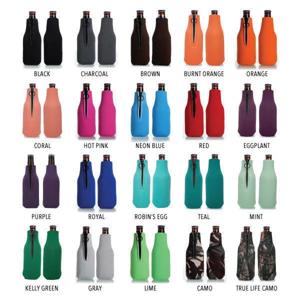 Destination Wedding - Collapsible Foam Zippered Bottle Cooler #4Z