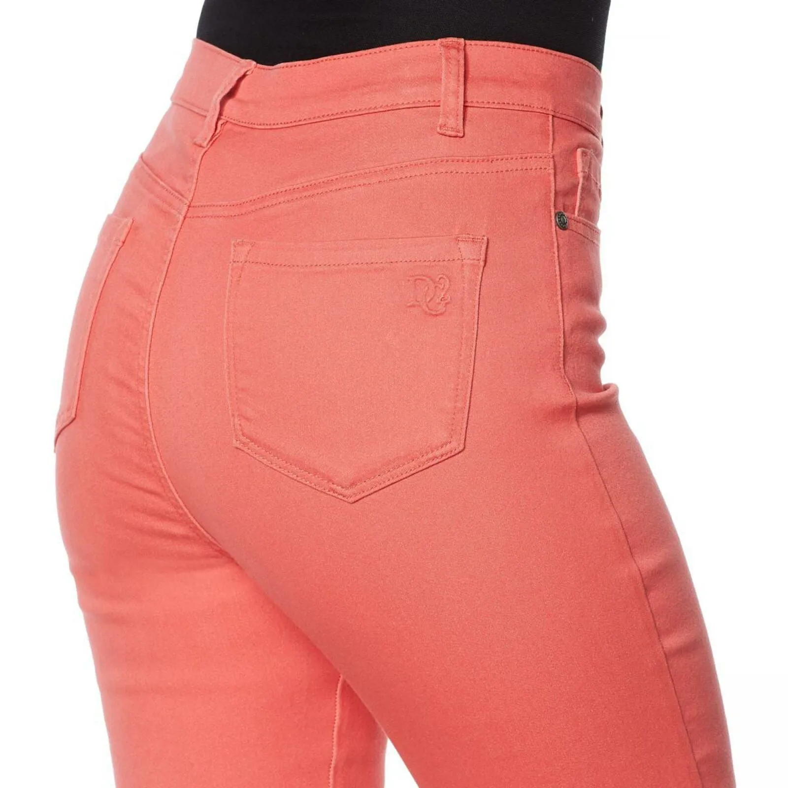 DG2 by Diane Gilman Petite Embroidered Hem Ankle Jeans