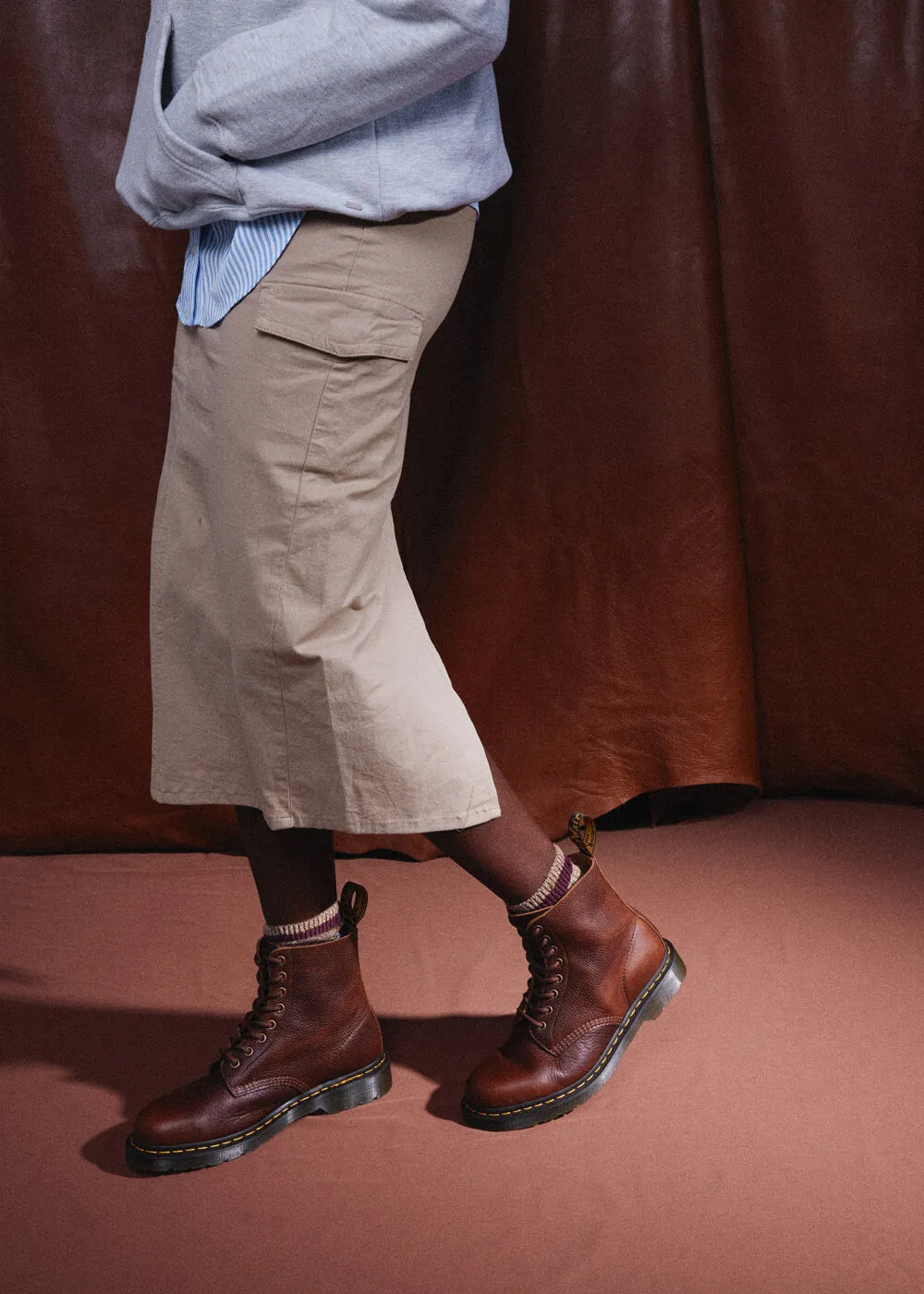 Dr. Martens 1460 Pascal Ambassador Soft Leather Boots Cashew Brown