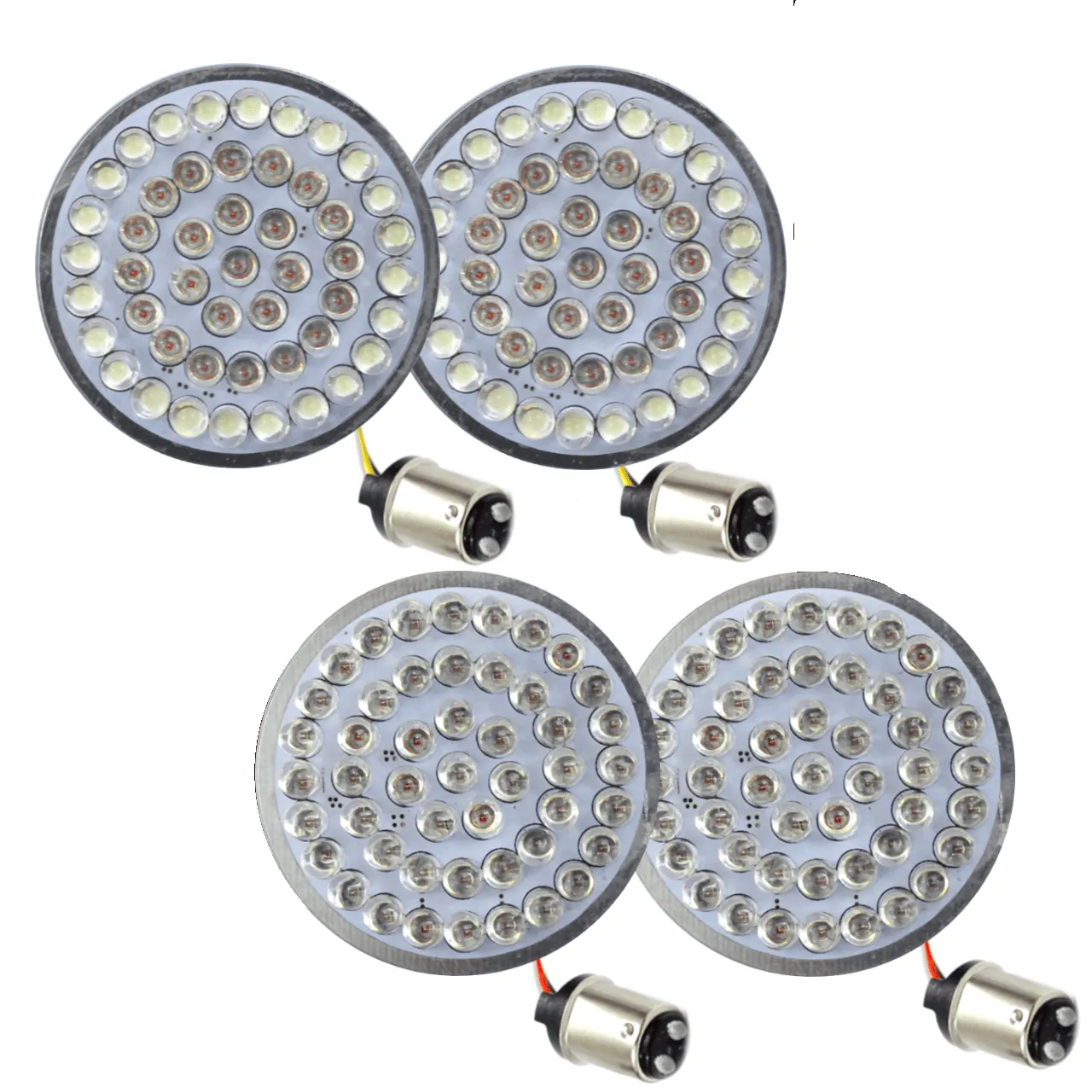 Eagle Lights 2” LED Turn Signal, Running and Brake Light Kit for Harley Davidson Motorcycles- Generation I / 1157 Front / 1157 Rear