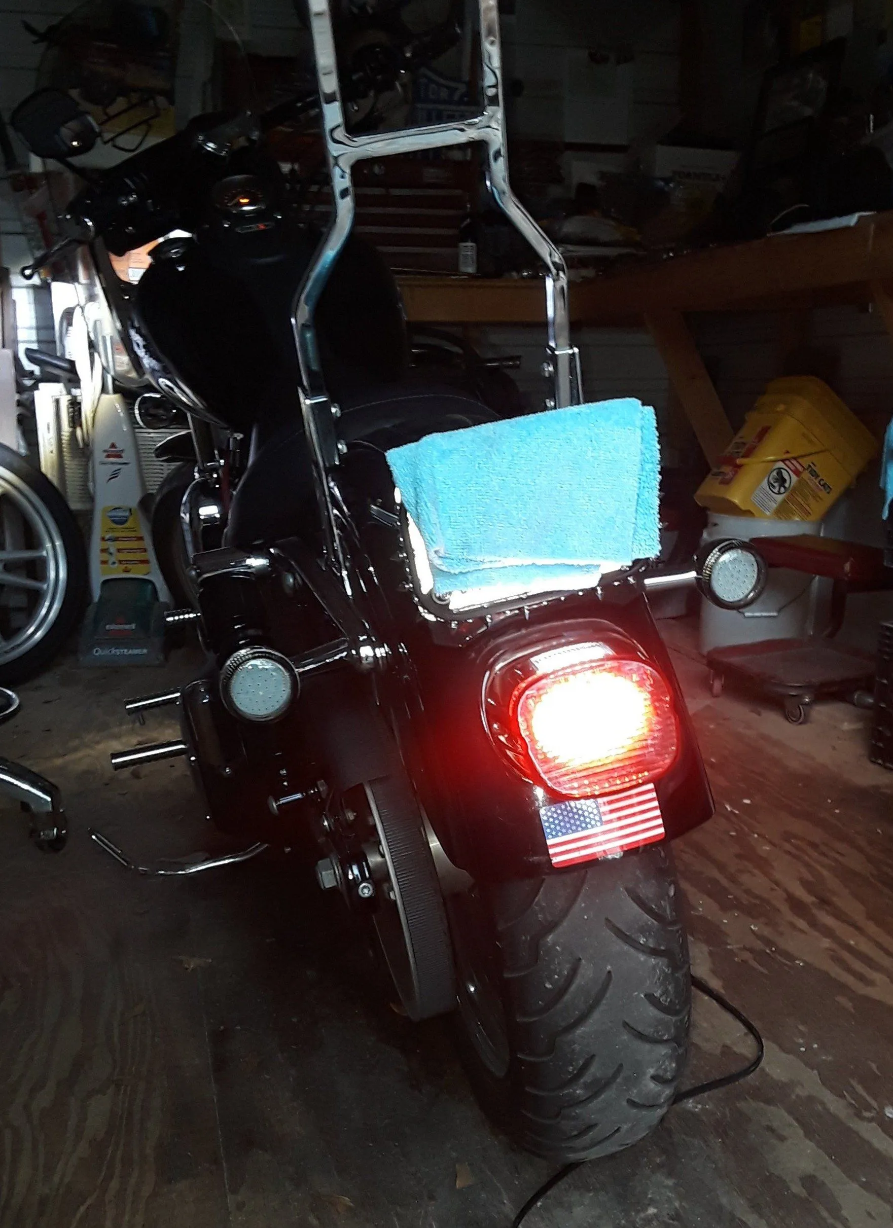 Eagle Lights Flashing Strobe Layback LED Tail Brake Light Kit for Harley Davidson 2021 - Current Low Rider Models