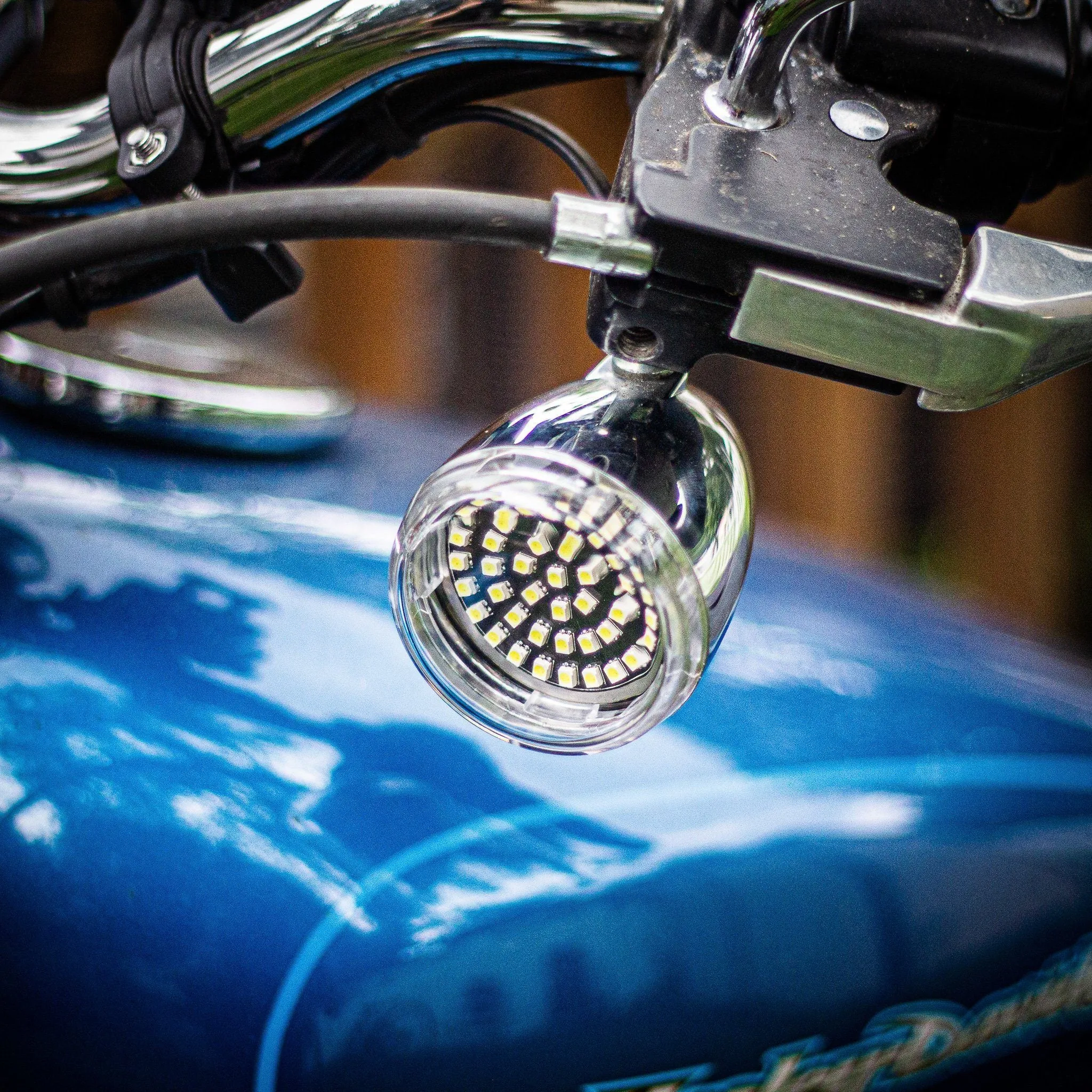 Eagle Lights Midnight Edition Front and Rear LED Turn Signal Kit for Harley Davidson Motorcycles- 1157 Front / 1157 Rear