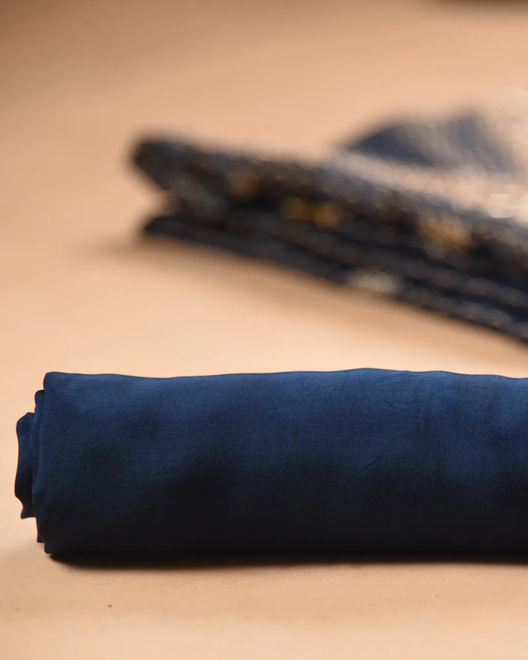 Electric Blue Silk Viscose Blend Woven With Embroidery Unstitched Suit Fabric Set With Silk Viscose Woven Dupatta