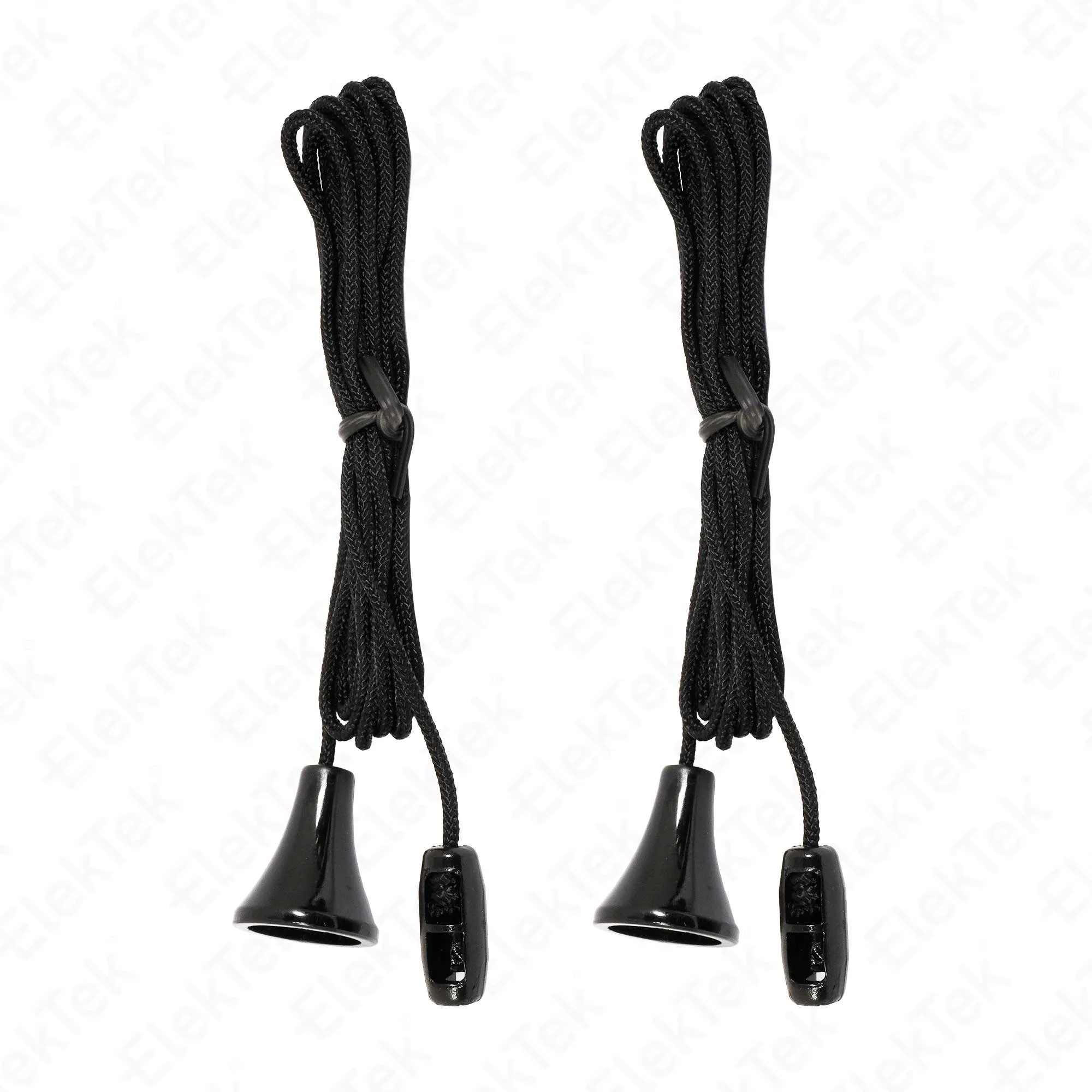 ElekTek 2x Bathroom Ceiling Pull Switch Cord String Toggle white or black - twin/double pack