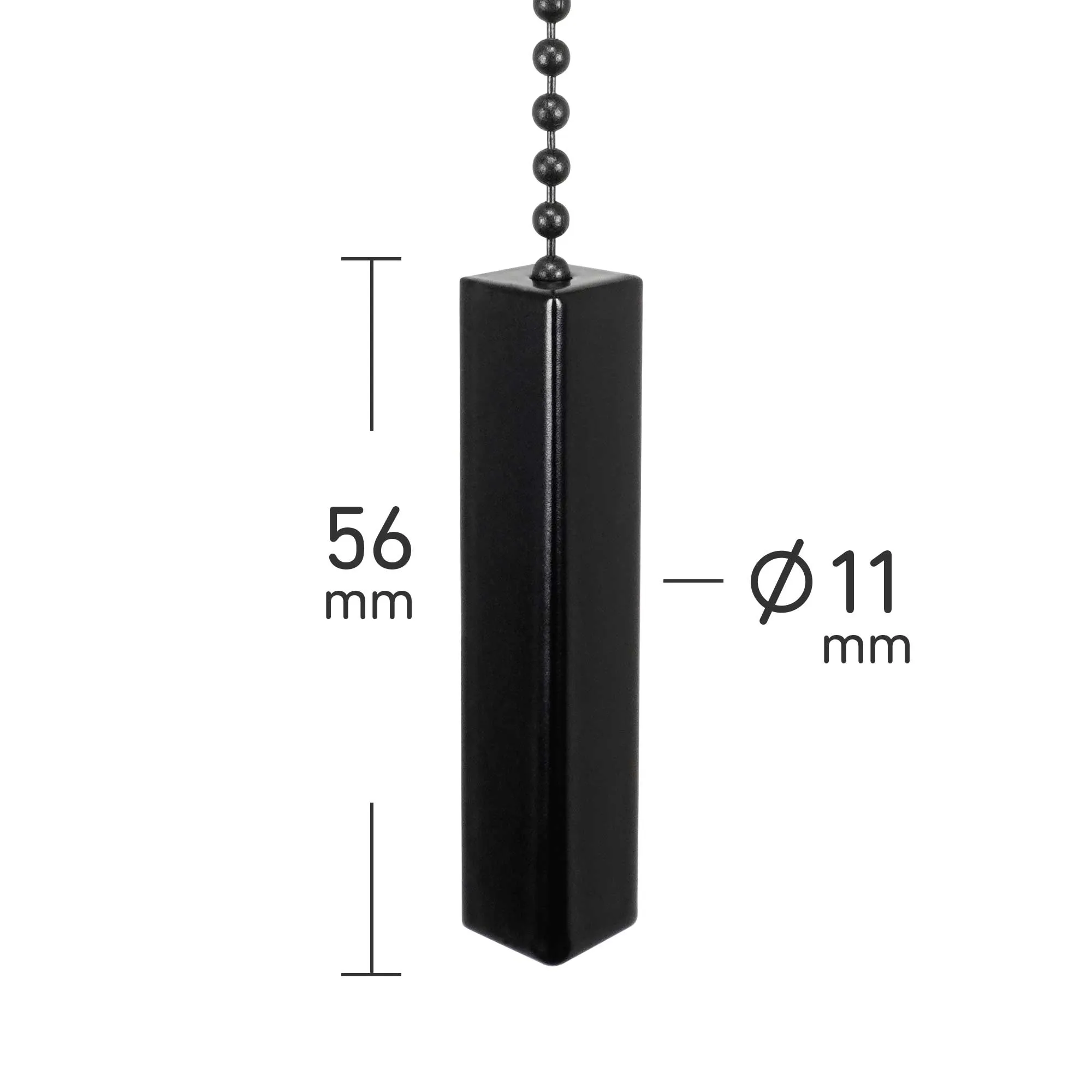 ElekTek Premium Brushed Brass Bathroom Light Pull Cord Switch Kit with Pull Chain Handle