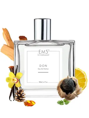 EM5™ Don Unisex Perfume EDP Spray for Men & Women | Woody Powdery Warm Spicy Fragrance Accords | Luxury Gift for Him / Her | Variants Available: 50 ml Spray / 15 ml Spray