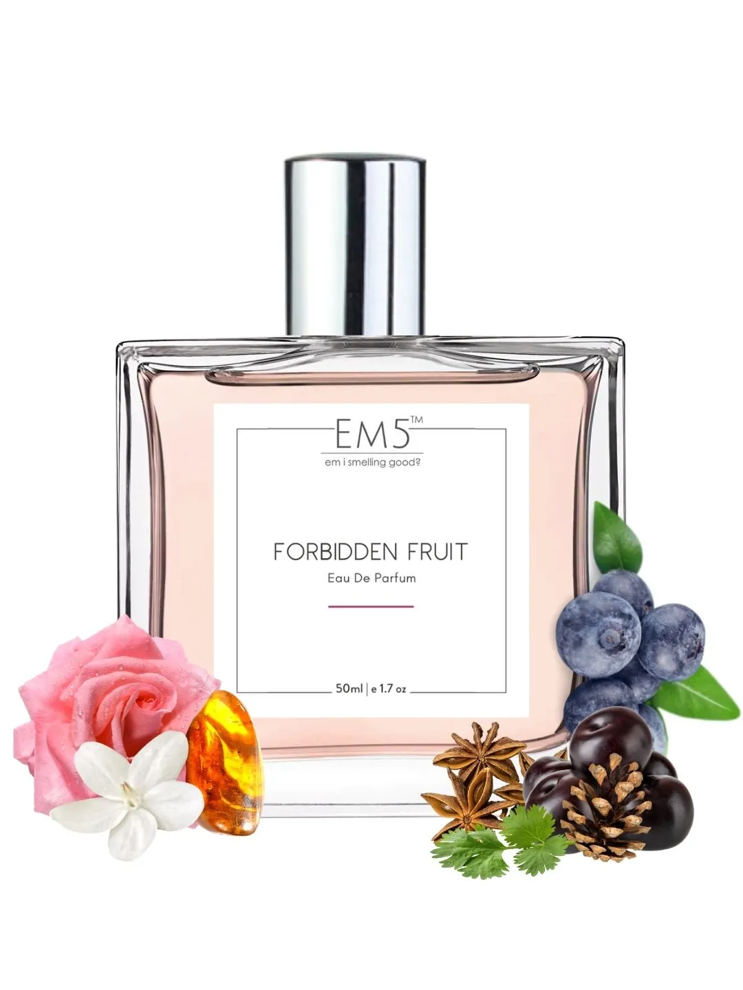 EM5™ Forbidden Fruit Perfume for Women | Sweet Fruity Floral Warm Spicy |  Luxury Gift for Her | 50 ml Spray / 15 ml Spray