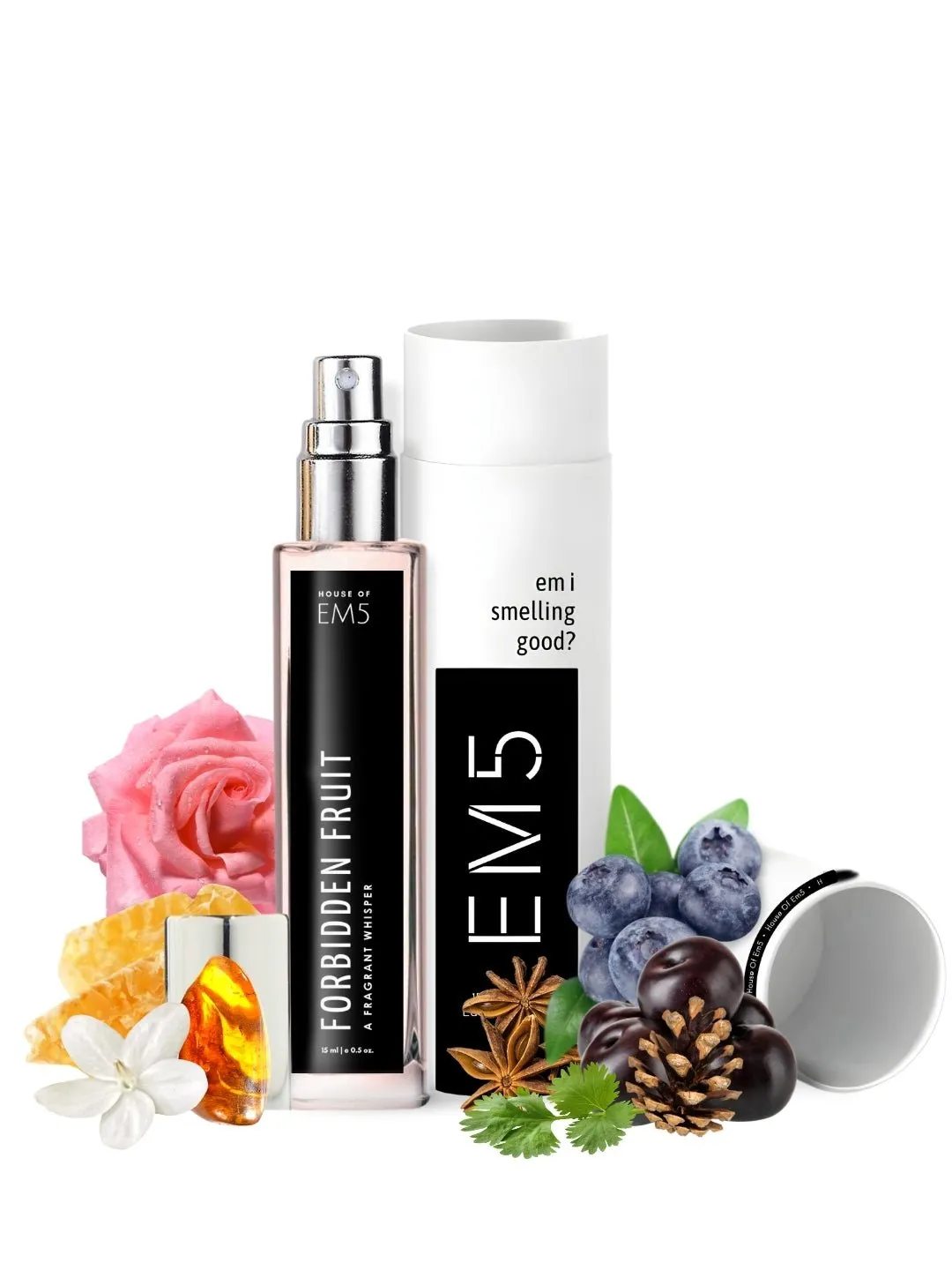 EM5™ Forbidden Fruit Perfume for Women | Sweet Fruity Floral Warm Spicy |  Luxury Gift for Her | 50 ml Spray / 15 ml Spray