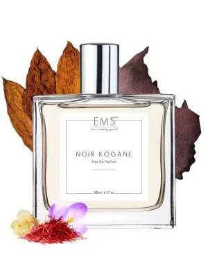 EM5™ Noir Kogane Unisex Perfume EDP Spray for Men & Women | Leather Tobacco Warm & Spicy | Luxury Gift for Him / Her | Variants Available: 50 ml Spray / 15 ml Spray