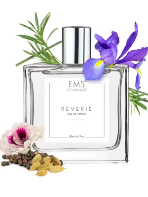 EM5™ Reverie Perfume for Men | Eau De Parfum Spray | Powdery Iris Fresh Spicy Fragrance Accords | Luxury Gift for Him | Sizes Available: 50 ml / 15 ml