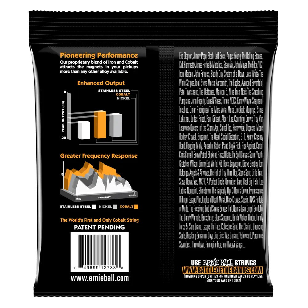 Ernie Ball Hybrid Slinky Cobalt Electric Bass Strings, 45-105 Gauge