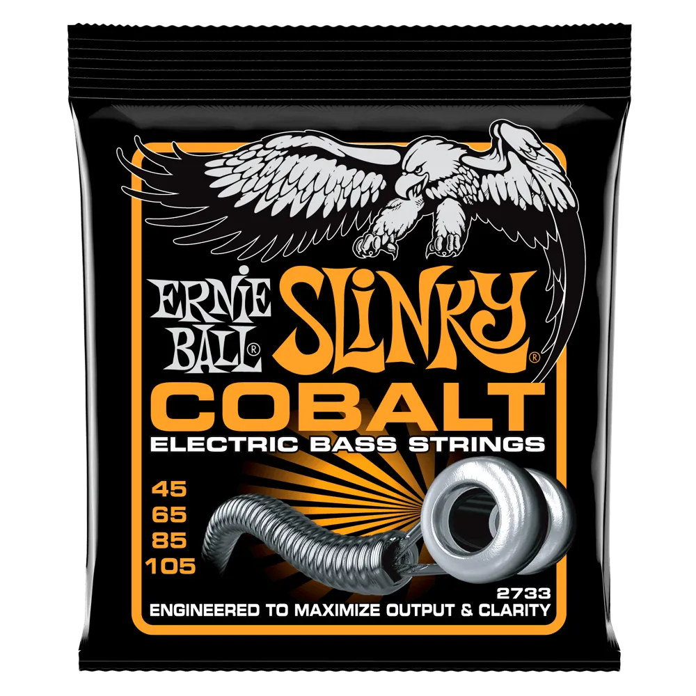 Ernie Ball Hybrid Slinky Cobalt Electric Bass Strings, 45-105 Gauge