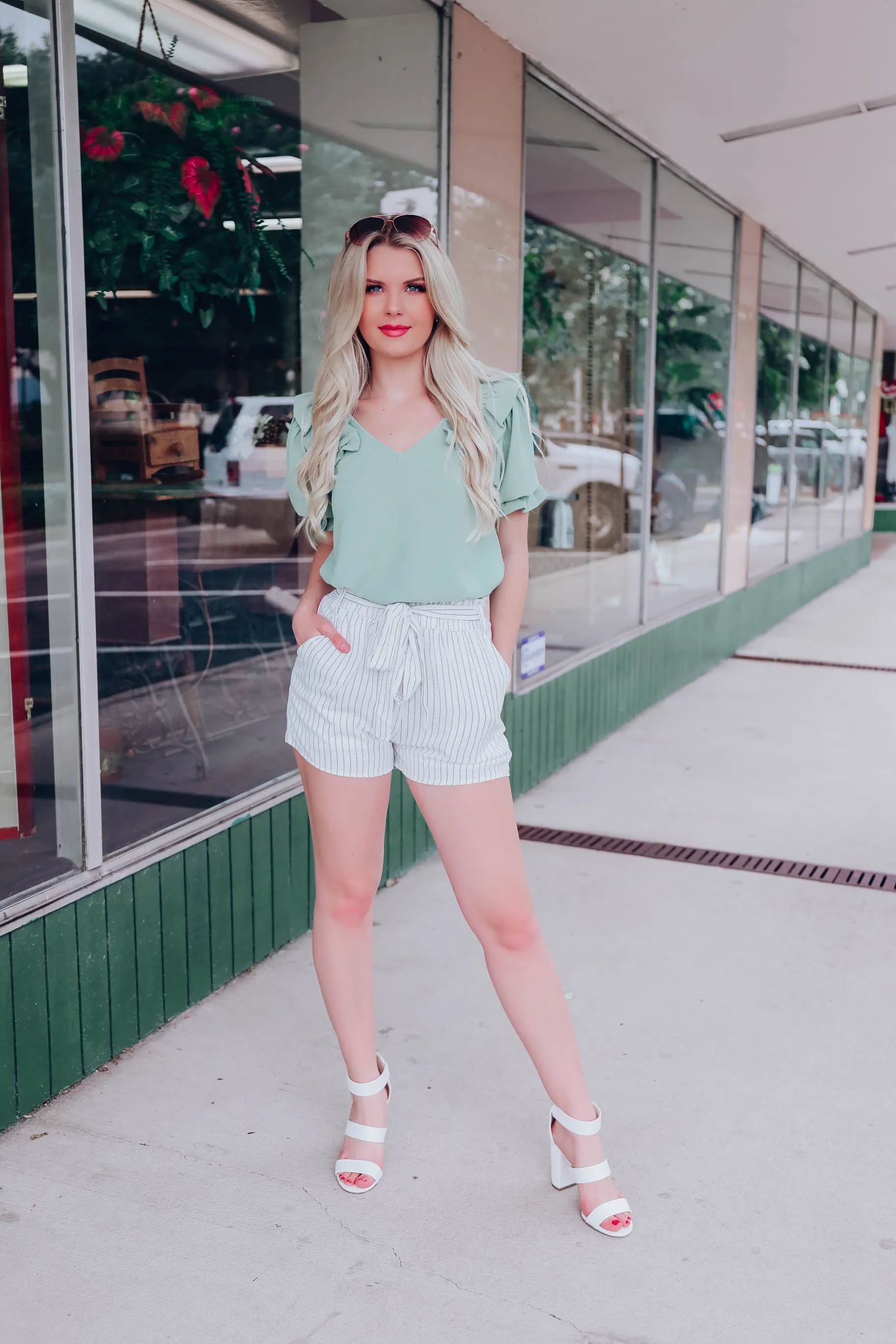 Essie Puff Sleeve Blouse - Sage