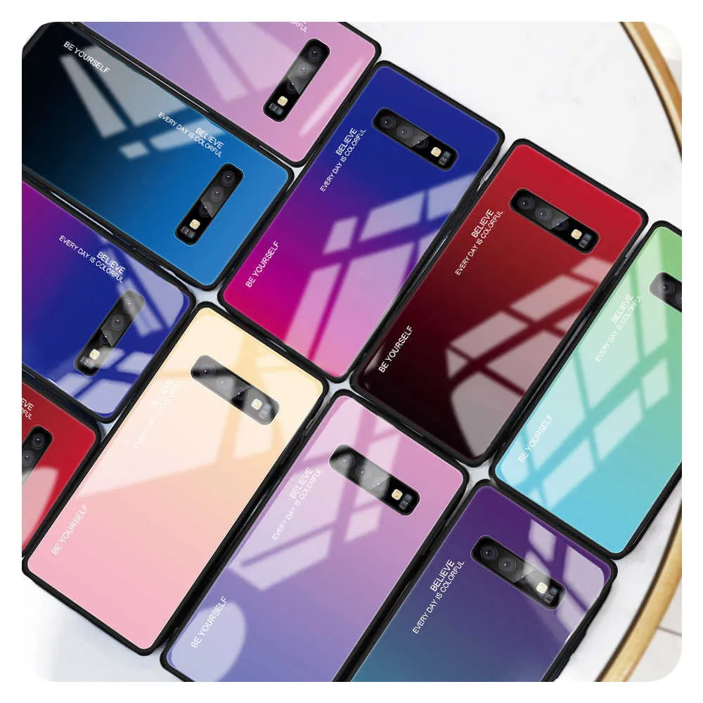 Etui Gradient Glass Case - Huawei P30 - Warm Sunset