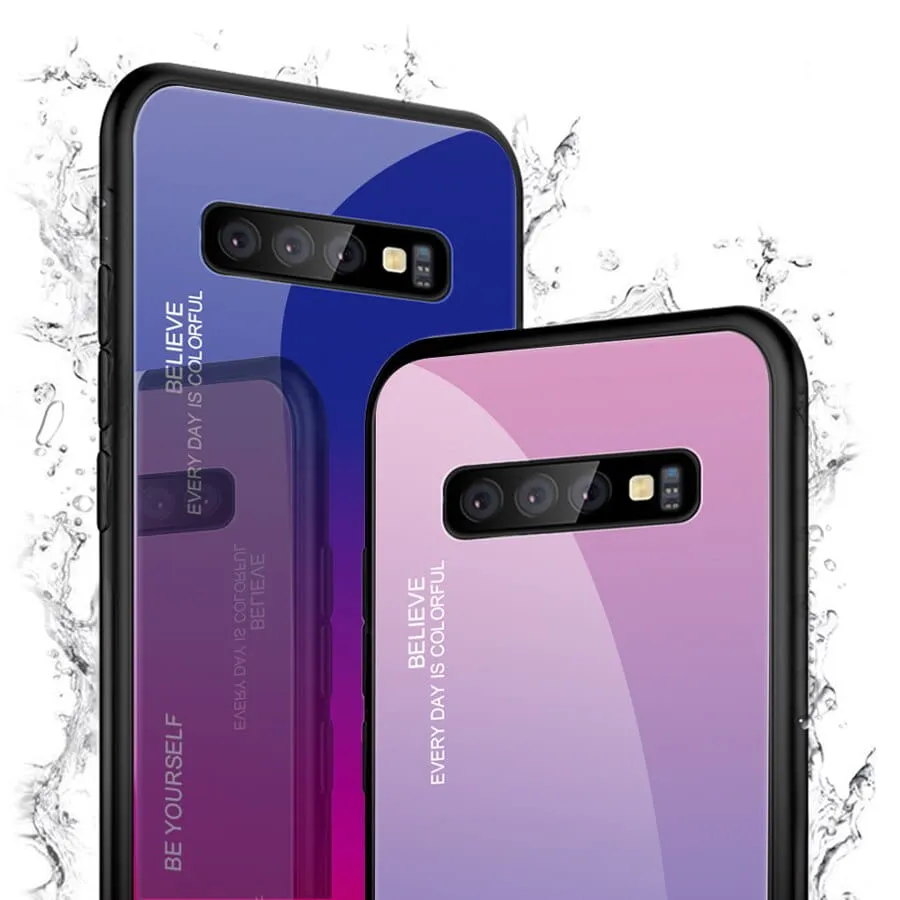 Etui Gradient Glass Case - Huawei P30 - Warm Sunset