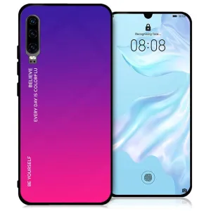 Etui Gradient Glass Case - Huawei P30 - Warm Sunset