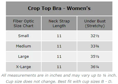 Fiber Optic Crop Top Bra