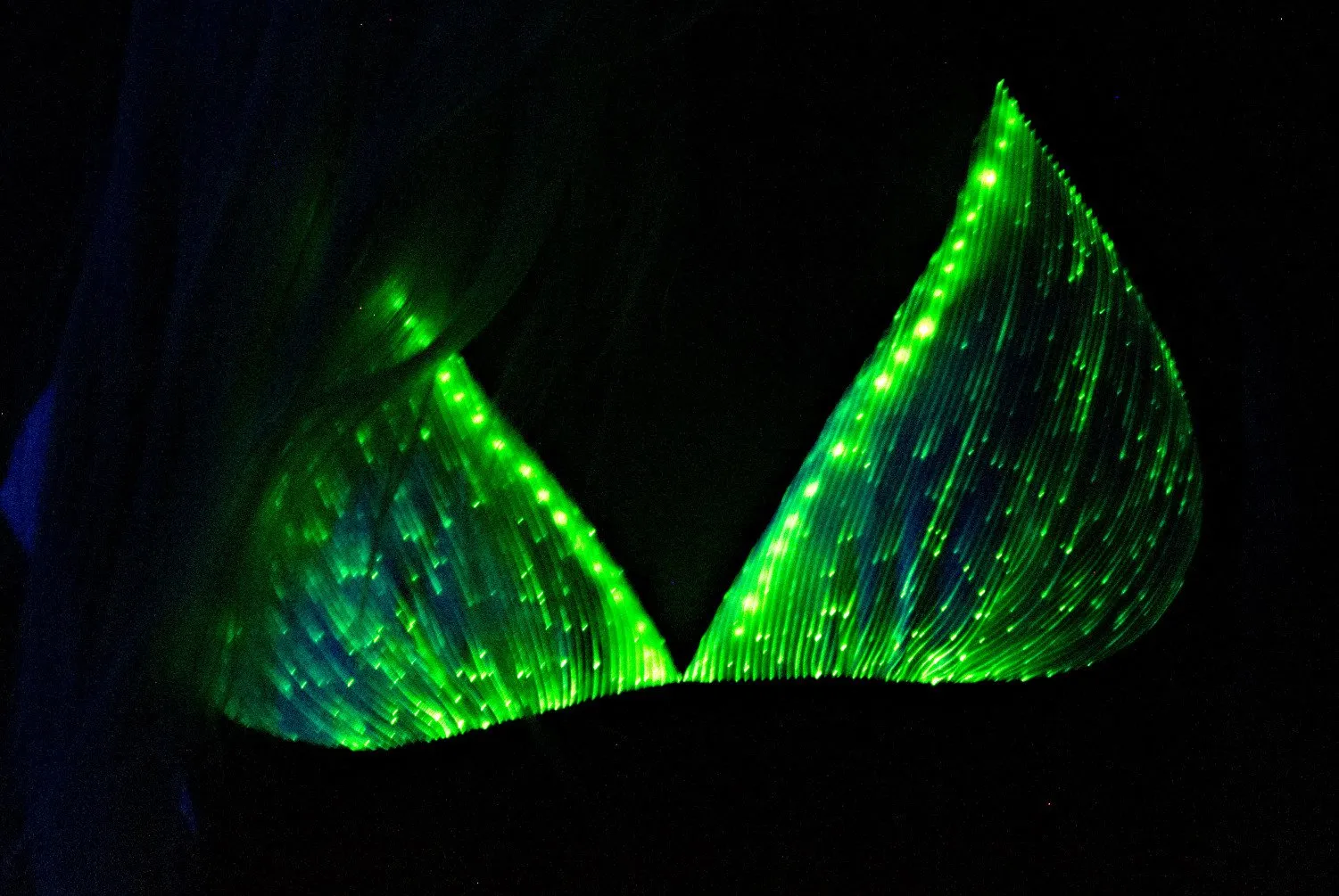 Fiber Optic Crop Top Bra
