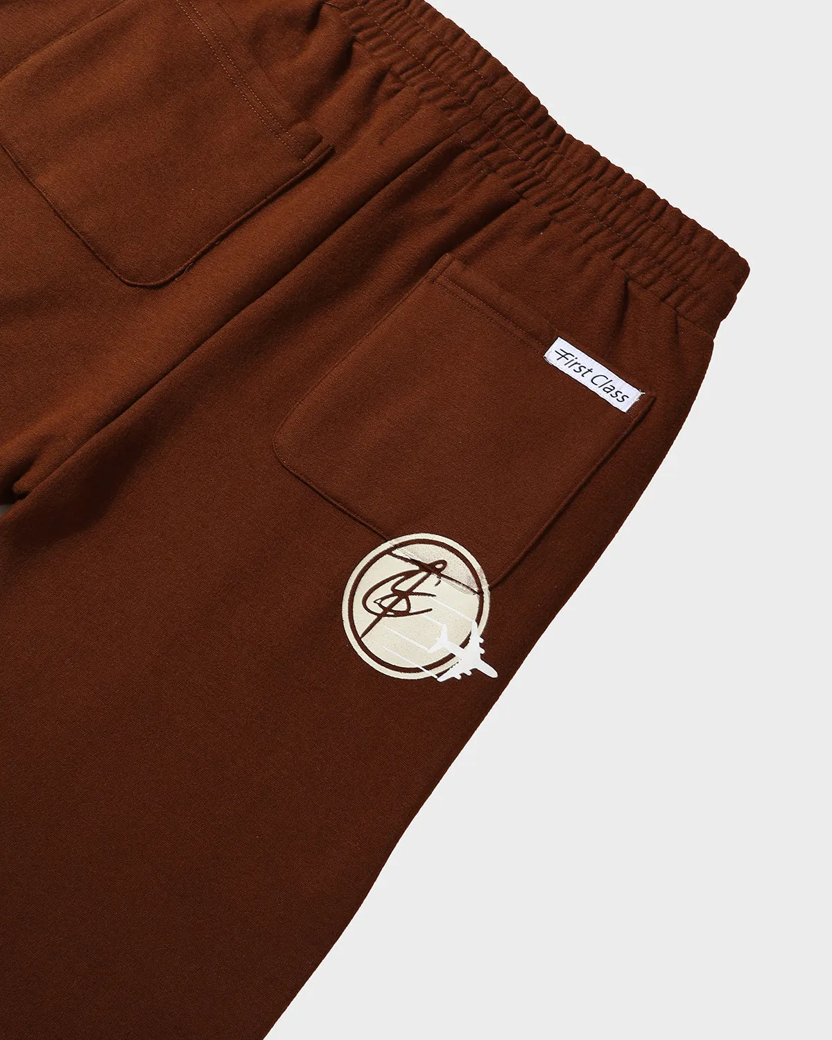 First Class Tracksuit & Beanie Scarf Set in Brown