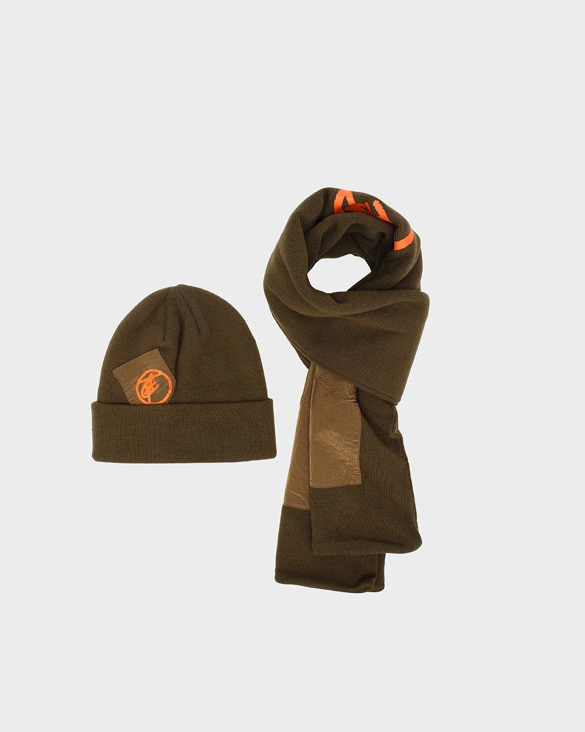 First Class Tracksuit & Beanie Scarf Set in Brown