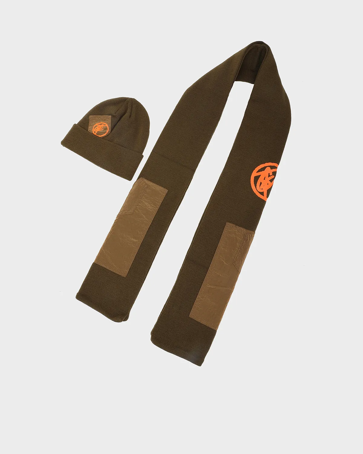 First Class Tracksuit & Beanie Scarf Set in Brown