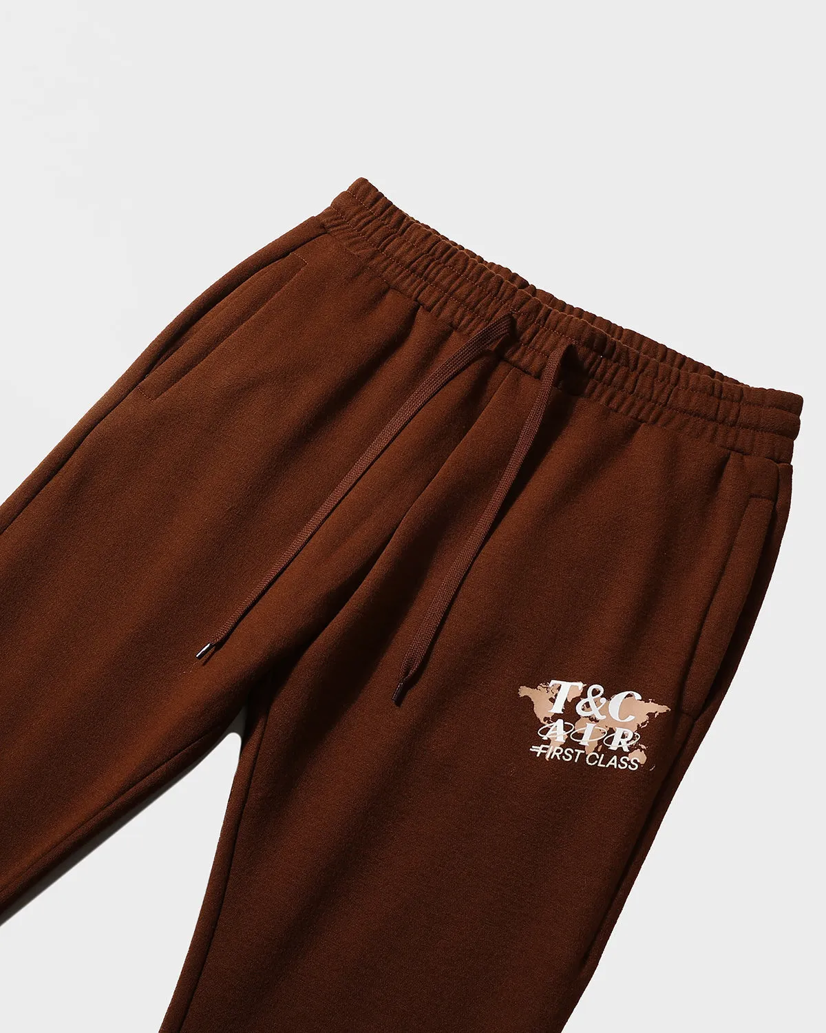 First Class Tracksuit & Beanie Scarf Set in Brown