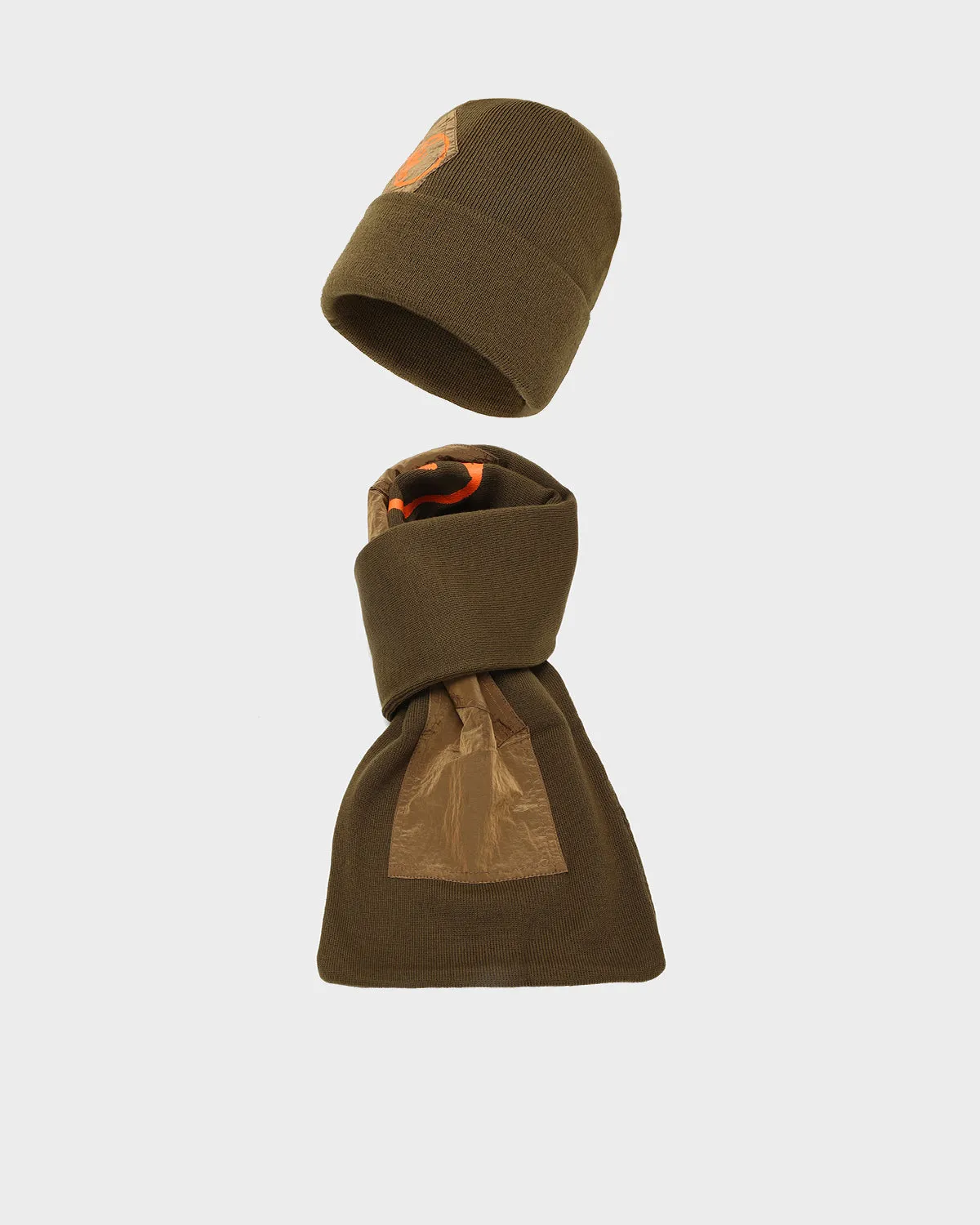 First Class Tracksuit & Beanie Scarf Set in Brown