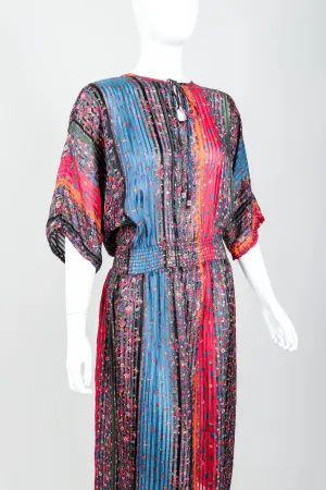 Floral Stripe Chiffon Dress