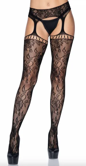 Gardenia Lace Garter Belt Stockings 1952