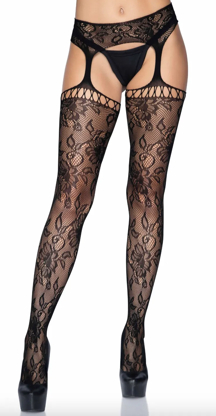 Gardenia Lace Garter Belt Stockings 1952