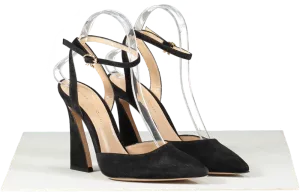 Gianvito Rossi Aura Suede Ankle-strap Pumps In Black UK 3 EU 36 👠