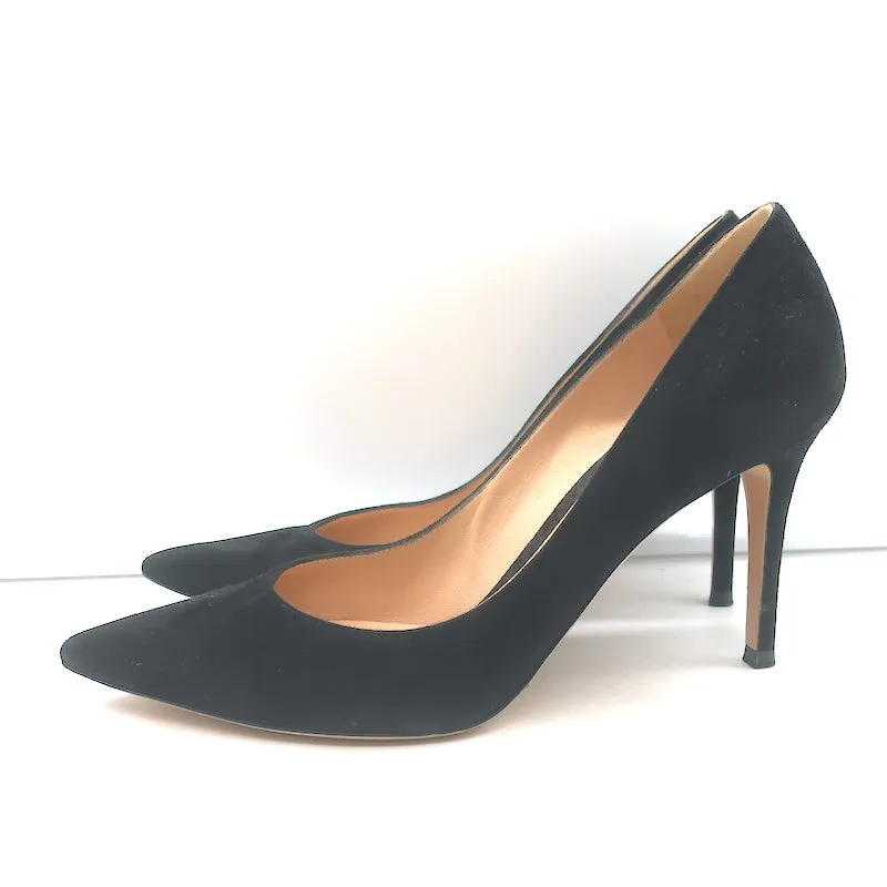 Gianvito Rossi Gianvito 85 Pumps Black Suede Size 39.5 Pointed Toe Heels