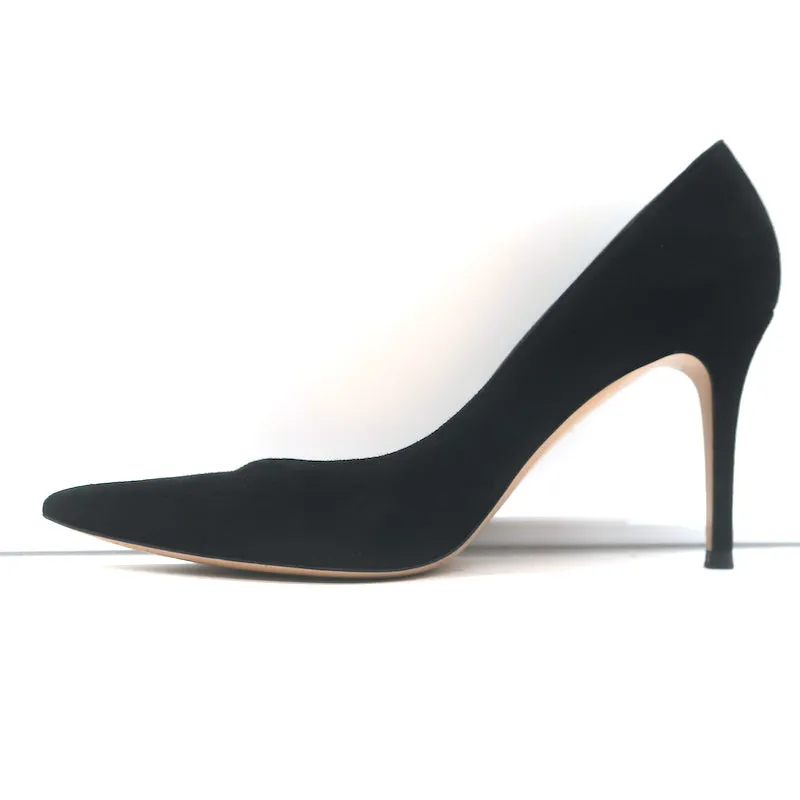 Gianvito Rossi Gianvito 85 Pumps Black Suede Size 39.5 Pointed Toe Heels
