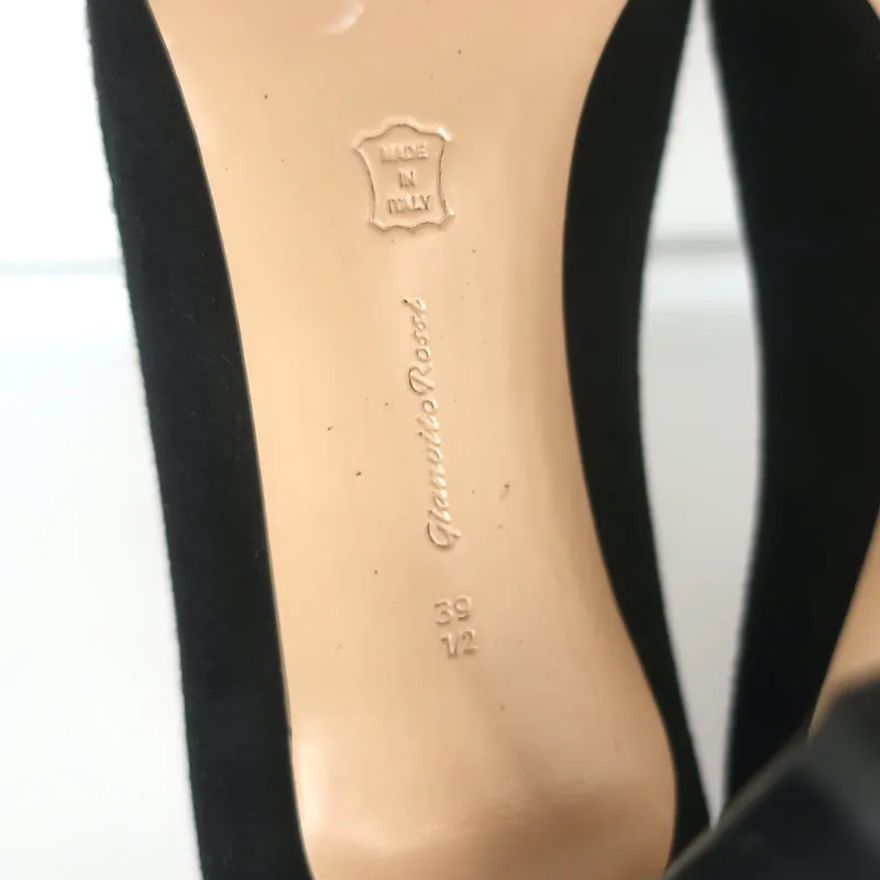 Gianvito Rossi Gianvito 85 Pumps Black Suede Size 39.5 Pointed Toe Heels