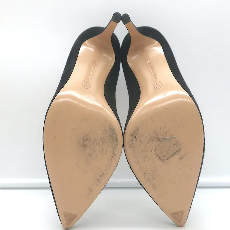 Gianvito Rossi Gianvito 85 Pumps Black Suede Size 39.5 Pointed Toe Heels