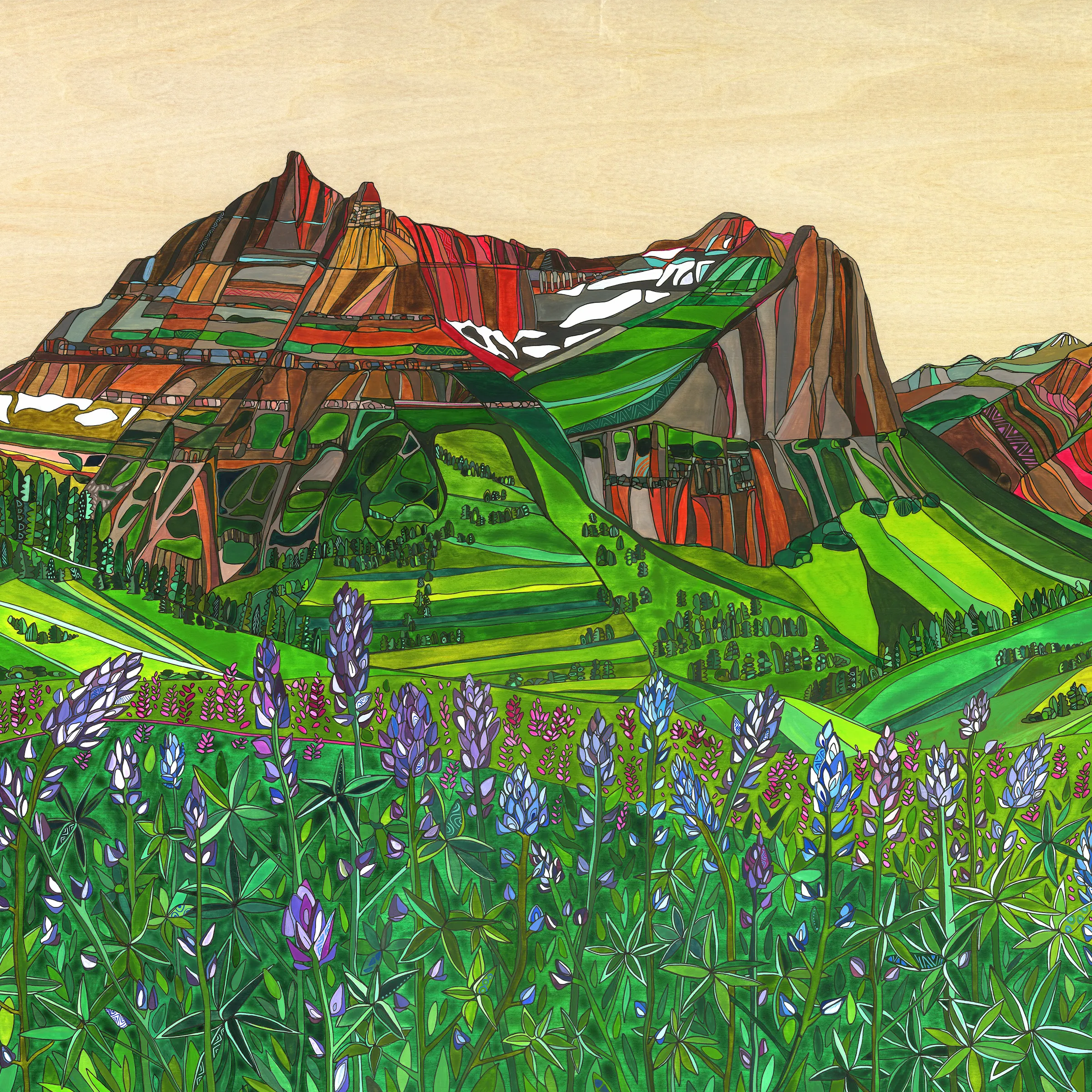 Glacier National Park Lupines | Running   Travel Hat | Grape   Lilac
