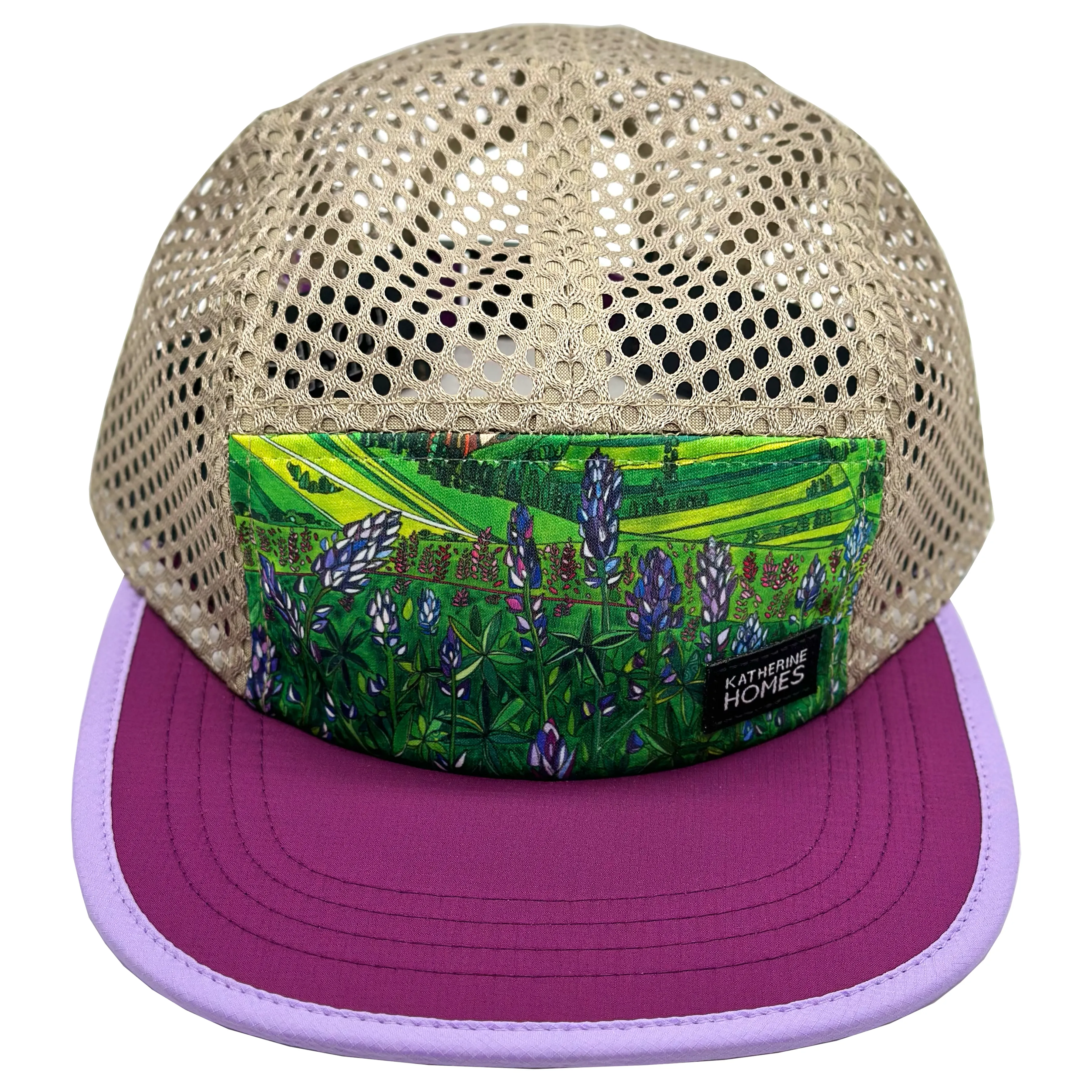 Glacier National Park Lupines | Running   Travel Hat | Grape   Lilac